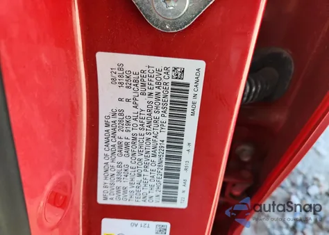 2022 Honda Civic Lx from USA, damaged, VIN 2HGFE2F28NH522914